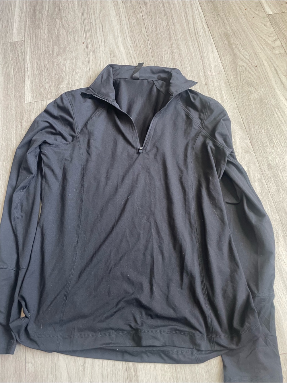 lukka Black Long-Sleeve Quarter-Zip Pullover